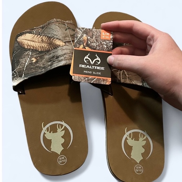 Realtree Men’s Camo Slide Sandals | Size S/M (Men’s 9–10) | New with Tags - Picture 2 of 5